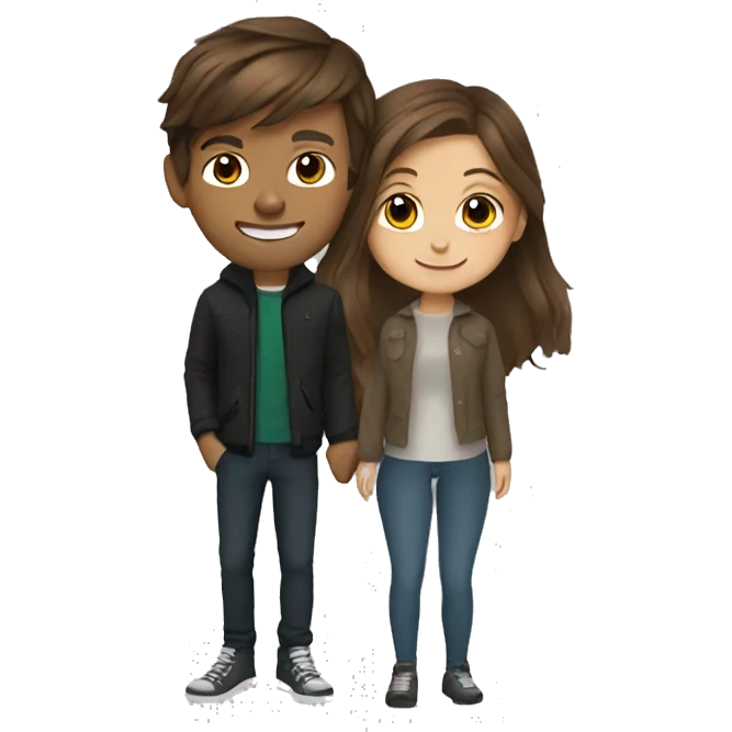 Louis Tomlinson with brown haired girl emoji