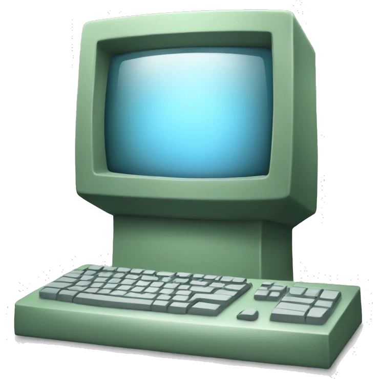 Sage green modern computer  emoji