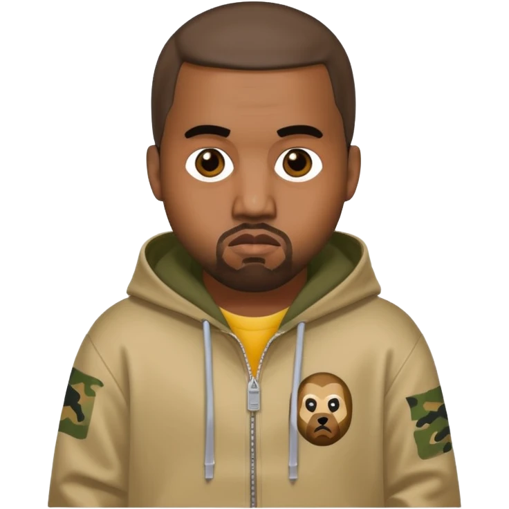 Kanye with bape emoji