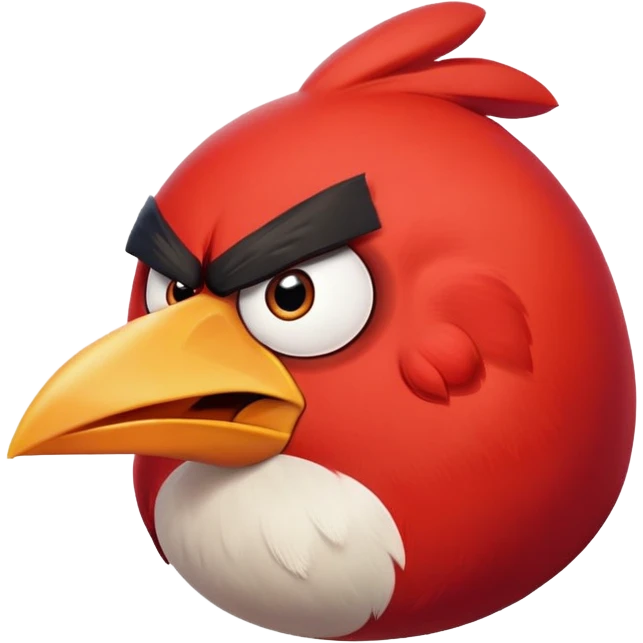 red angry bird emoji