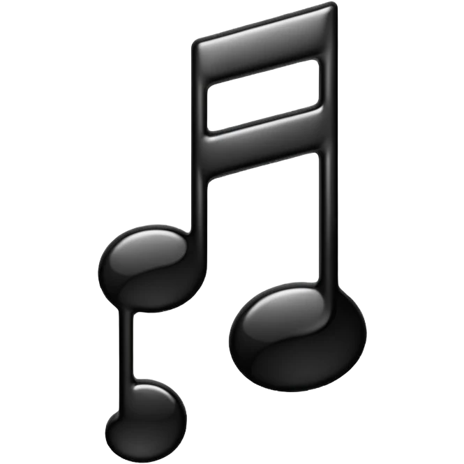 black music note emoji