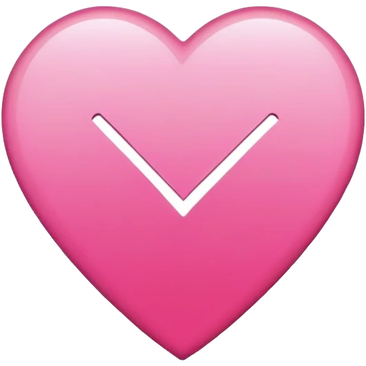 A pink checkmark emoji