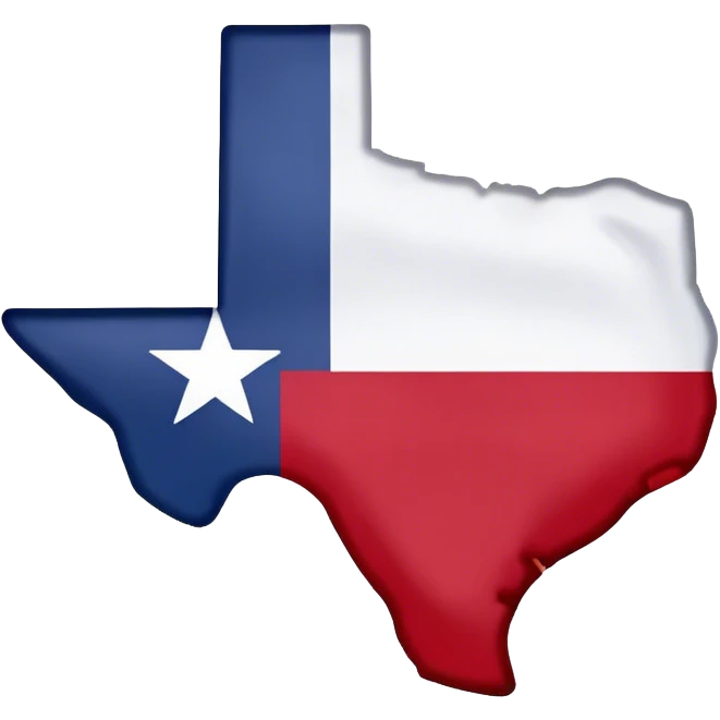 Texas flag in the shape of Texas  emoji