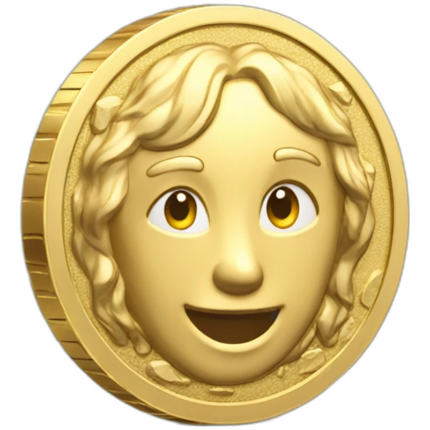 gold coin 3d emoji