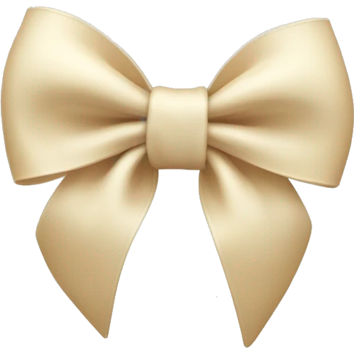cream colored bow emoji