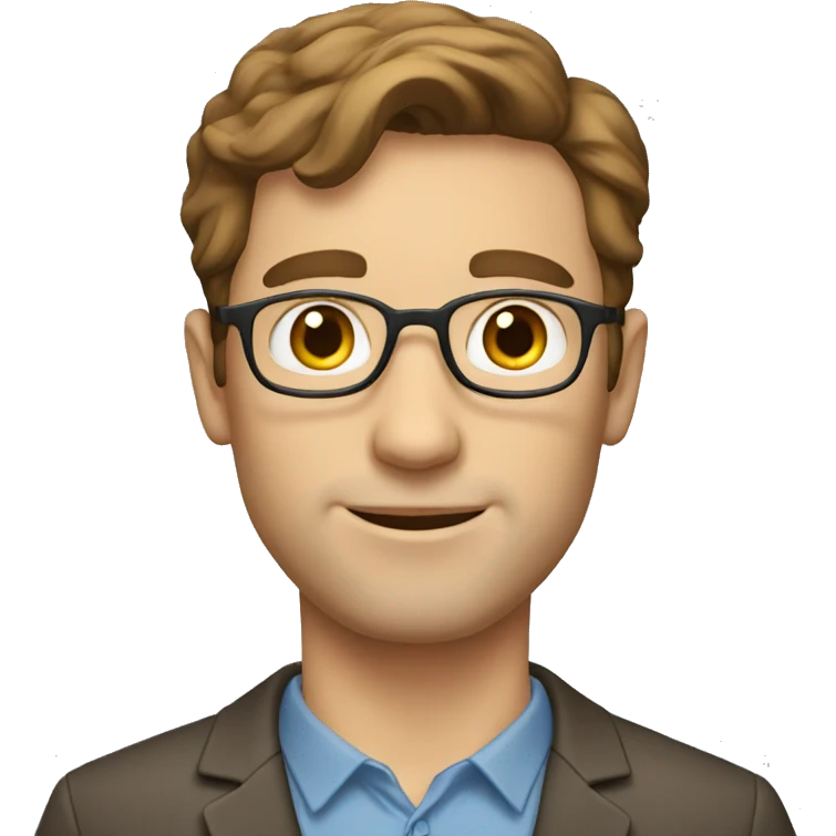 white male teacher brown hair emoji