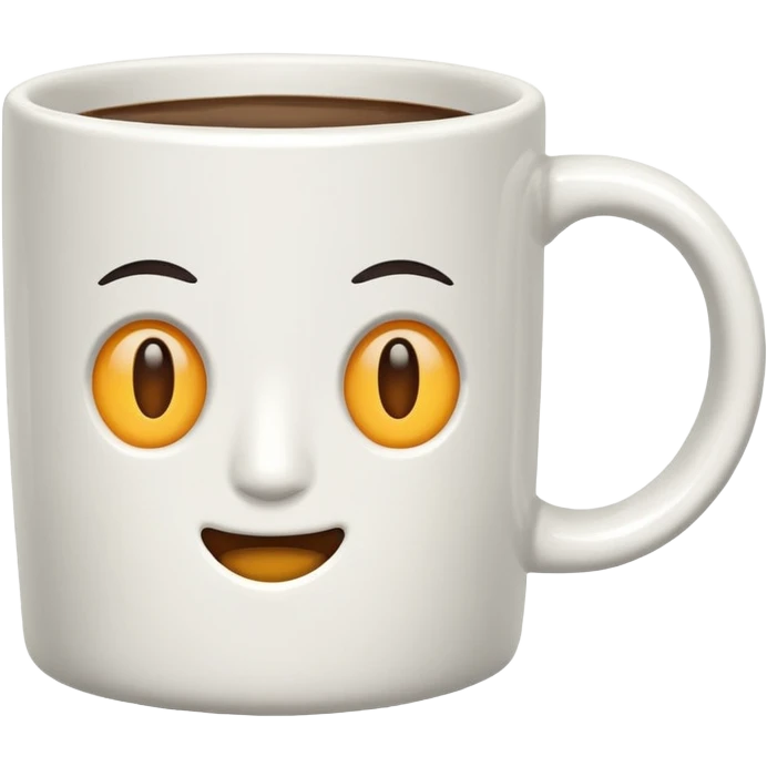 Office plain white coffee mug emoji