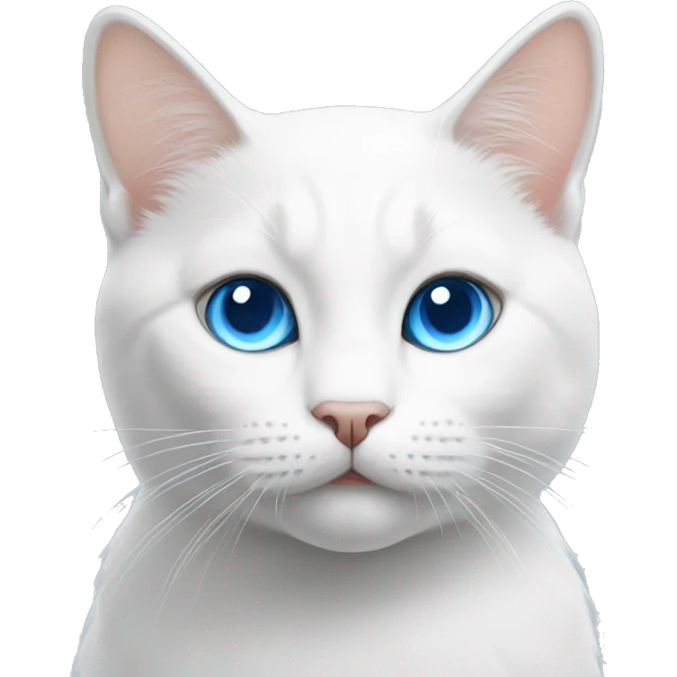 White cat with blue eyes  emoji