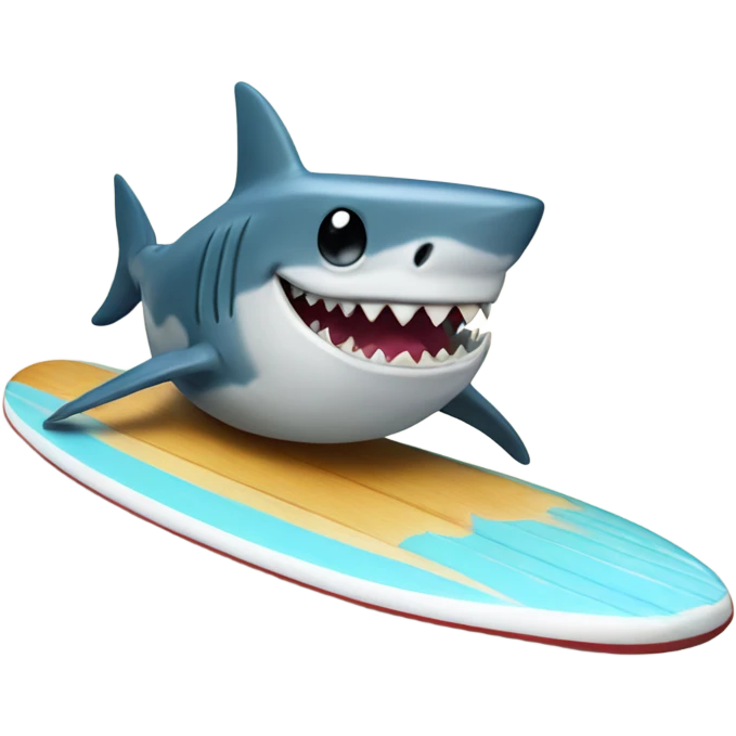 Shark on a surfboard  emoji