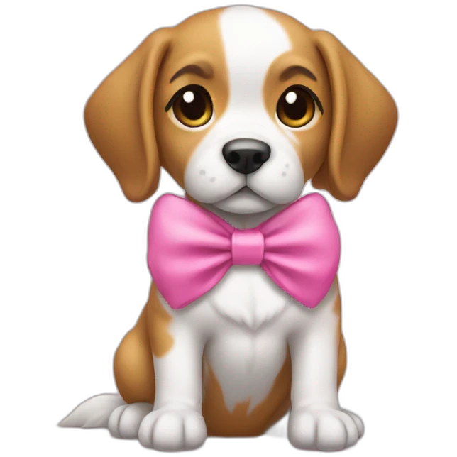 Dog Shitszu wearing a pink bow is a t-shirt written A93 emoji