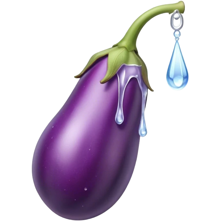 Eggplant with icicle on it emoji