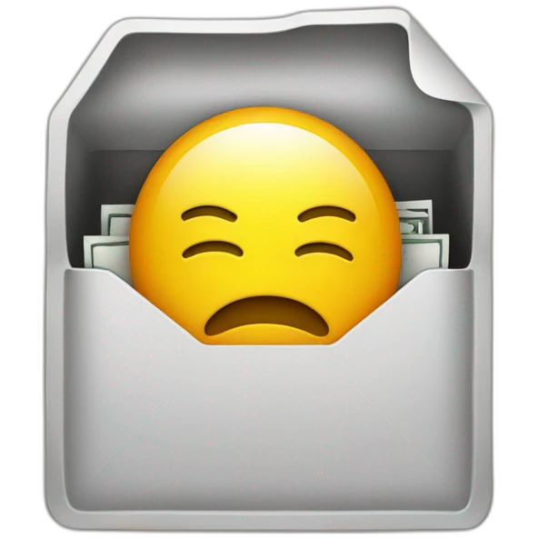 voicemail icon with dollars emoji