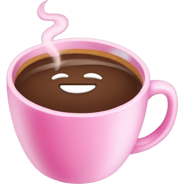 Pink coffee emoji