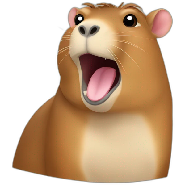 Singing capybara emoji