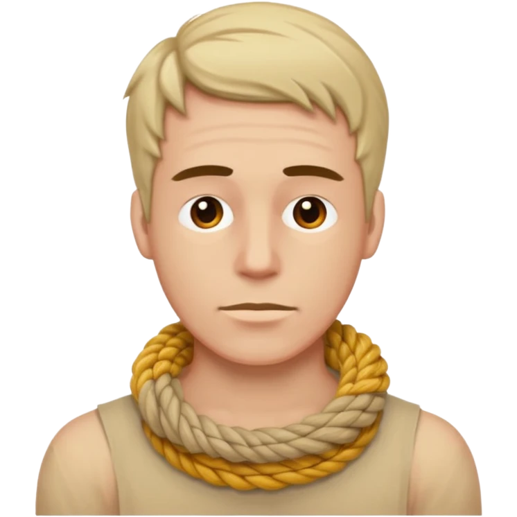 A man hung by his neck with a rope emoji