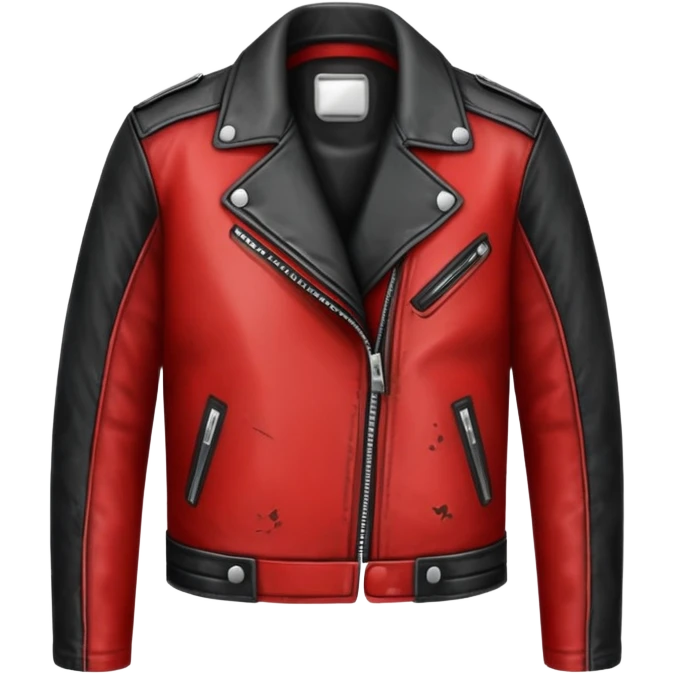 red and black leather jacket emoji