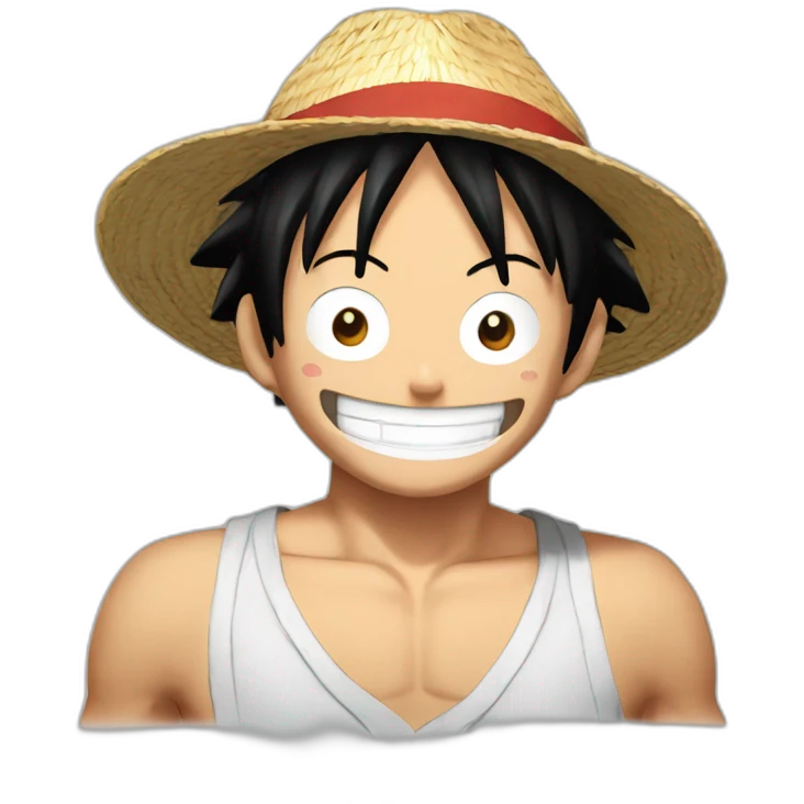 Luffy qui jucule emoji