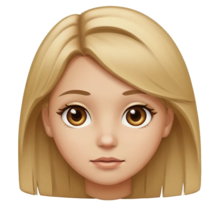 light brown eyed and dirty blonde girl emoji