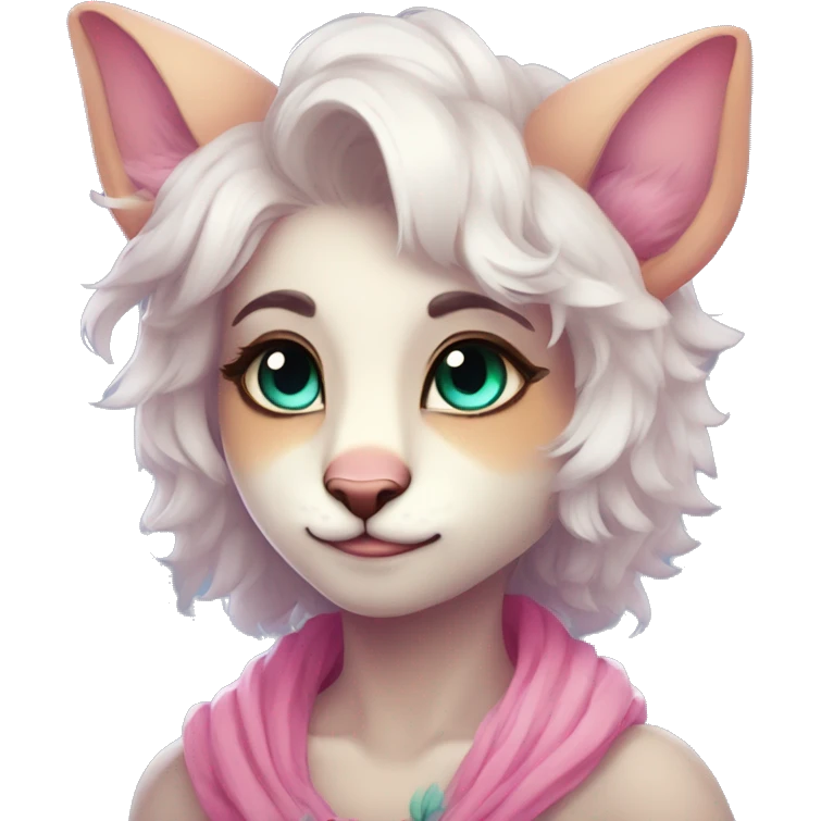 Kawaii bright fantasy ethereal anthro fursona animal emoji