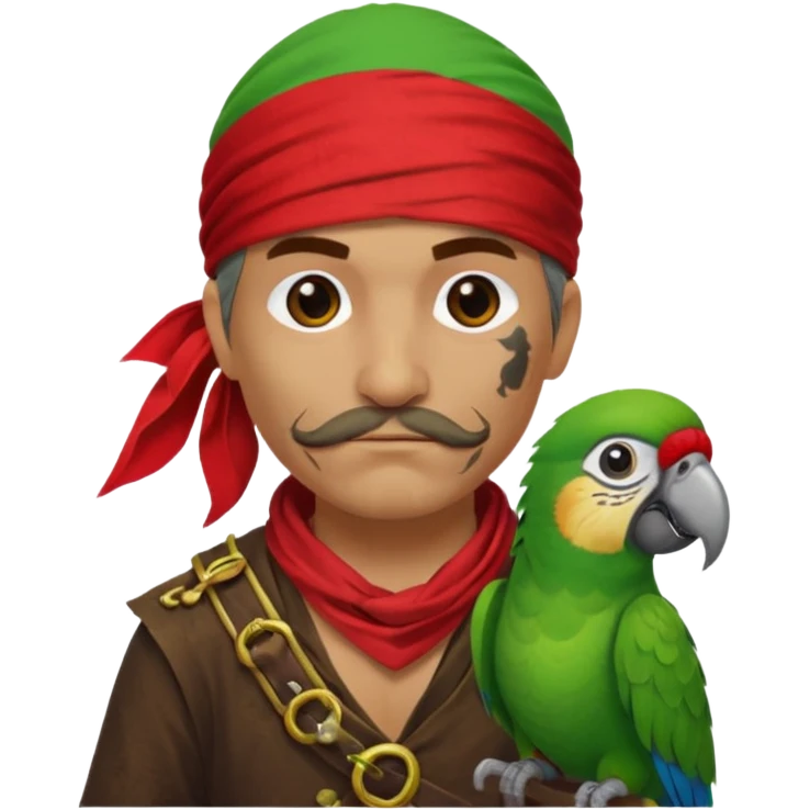 pirate and parrot emoji