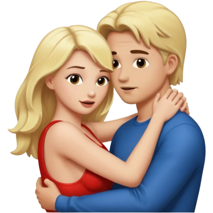 A blonde women and a man having sex doggy style emoji