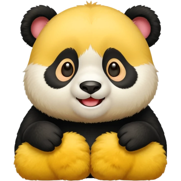 panda that is yellow-coloured emoji