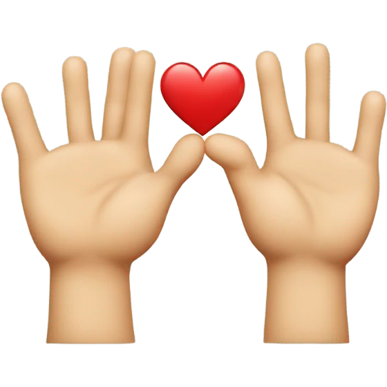 Love you emoji and fingers crossed emoji combined emoji