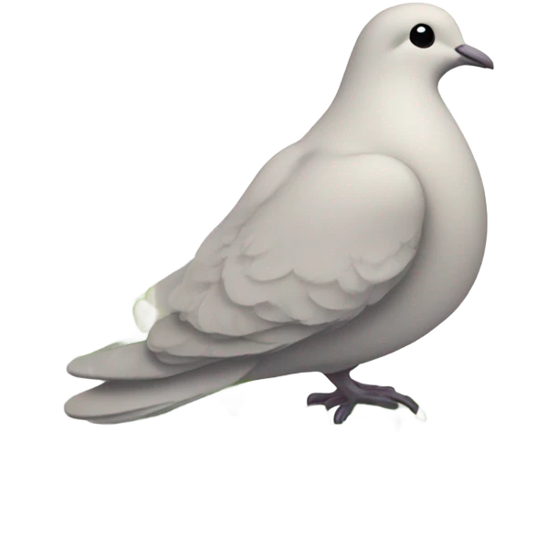 A dove with a green blooming peace wreath emoji
