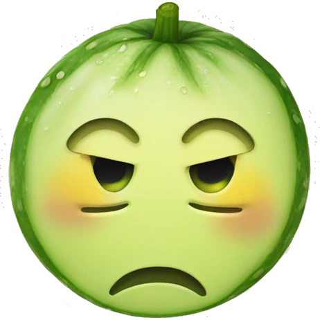 Smiley with cucumber on eyes and crying emoji