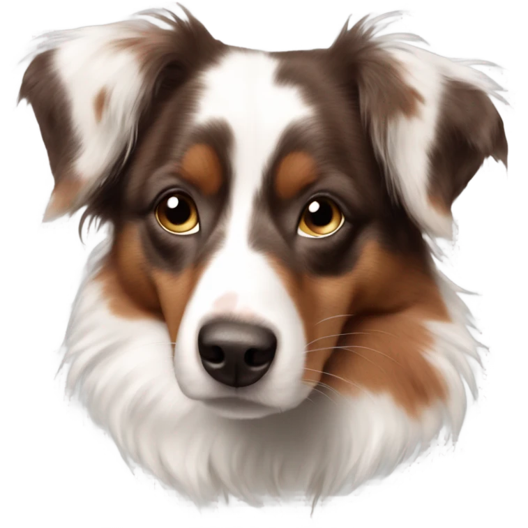 Mini red Merle Aussie emoji