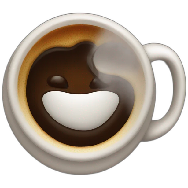 dark and hot coffee emoji
