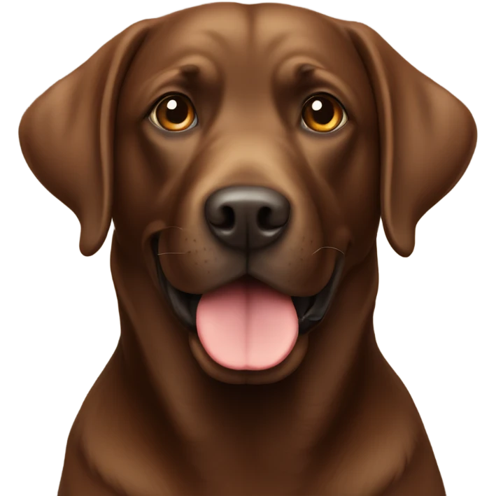 the brown labrador which sits emoji