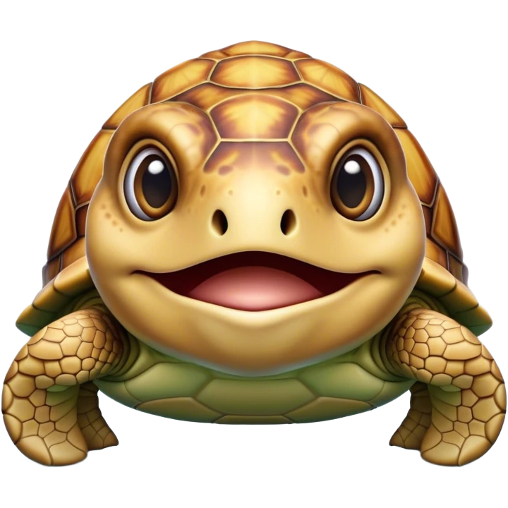 Cinematic Comical Sea Turtle Portrait Emoji, Head tilted dramatically with an exaggeratedly amused expression, featuring a boldly patterned, domed shell and wide, comically expressive eyes full of playful disbelief, Simplified yet hilariously expressive features, highly detailed, glowing with a slightly sassy oceanic glow, high shine, dramatic yet playful, stylized with an air of cheeky marine mischief, soft glowing outline, capturing the essence of a meme-worthy sea turtle that looks ready to glide its way into viral fame! emoji