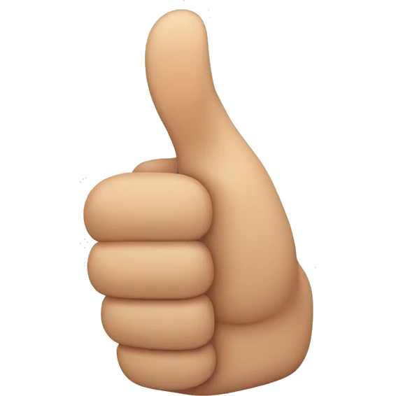 Left hand thumbs up emoji