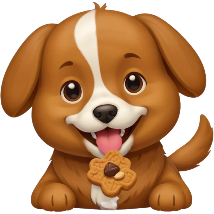 dog biting dog treat emoji