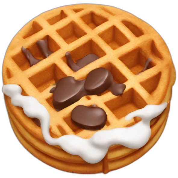 Waffle with chocolate  emoji