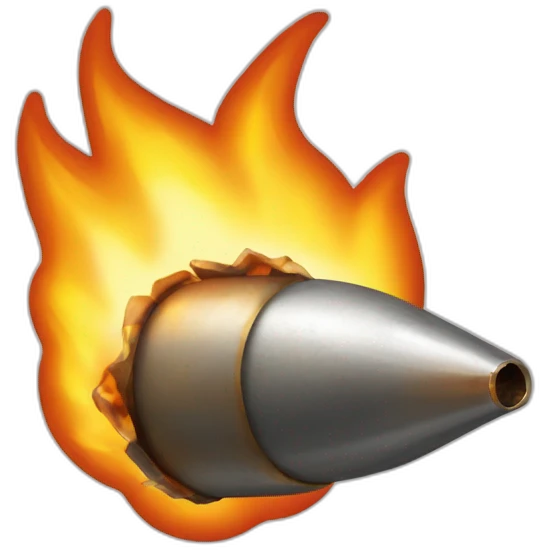 bullet on fire emoji