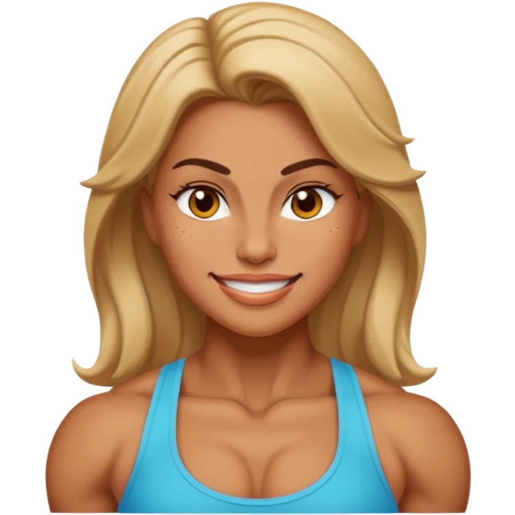smirking muscular woman  emoji