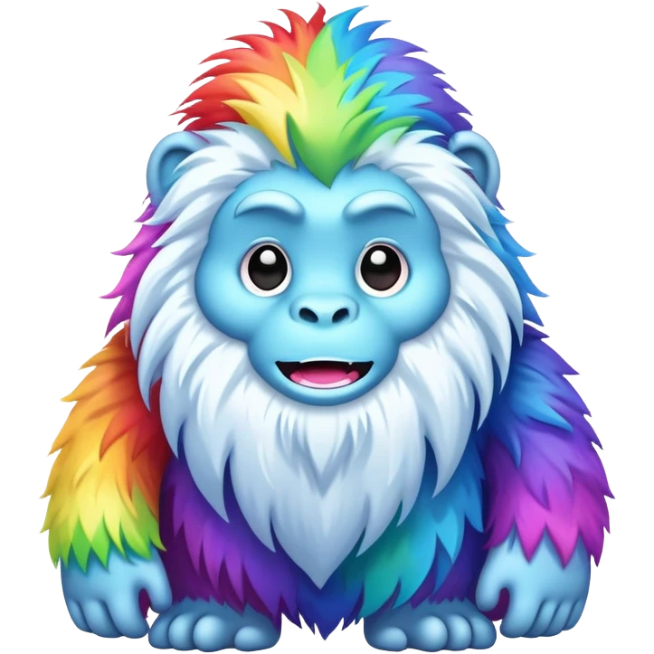 easter rainbow yeti emoji