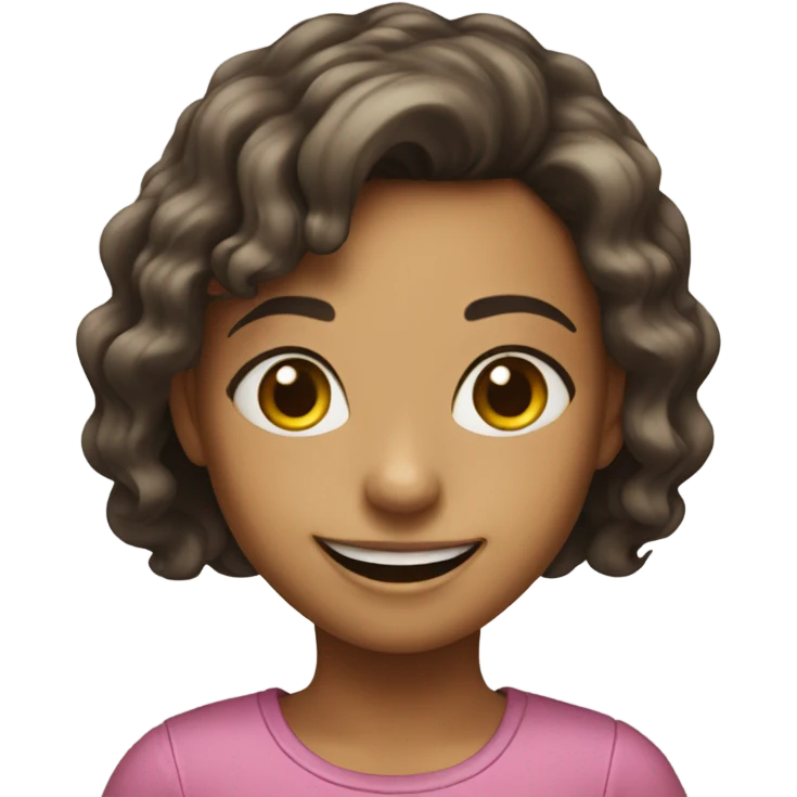 Girl with smiles emoji