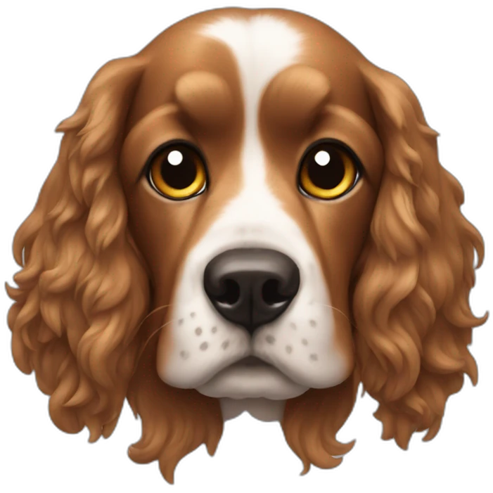 A cocker dog emoji