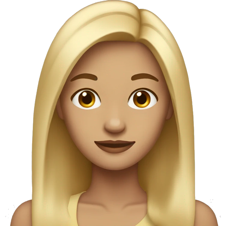 Girl her hair is brown but the ends are blonde emoji
