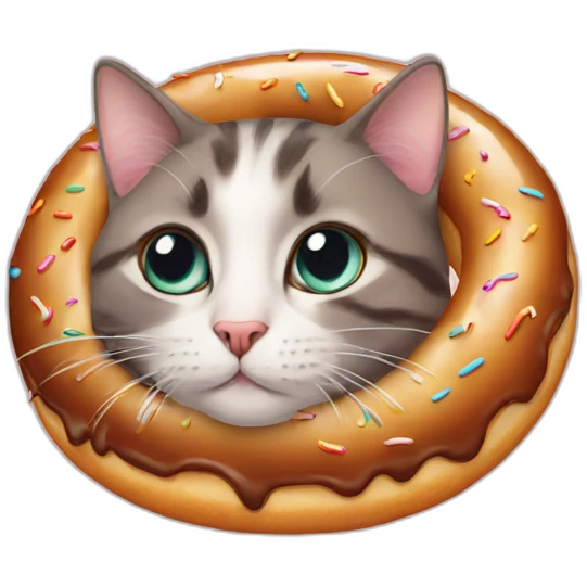 Cat from a donut emoji