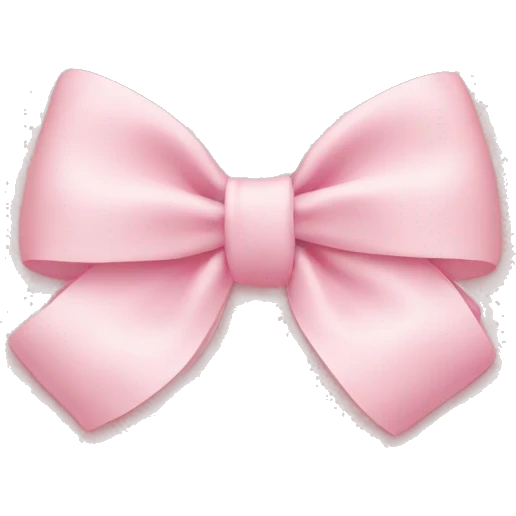 light pink bow on light pink bow emoji