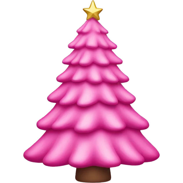 Pink Christmas tree  emoji