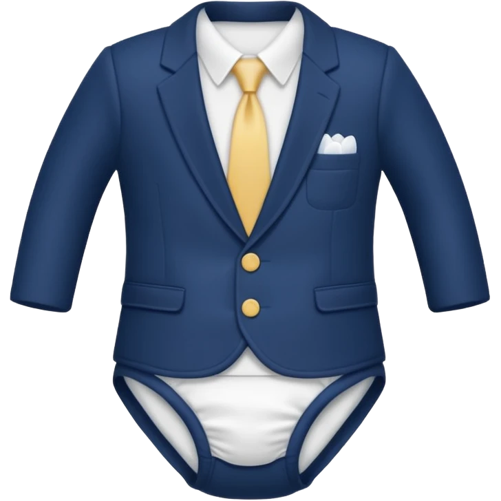 Give me a diaper and a small suit  emoji