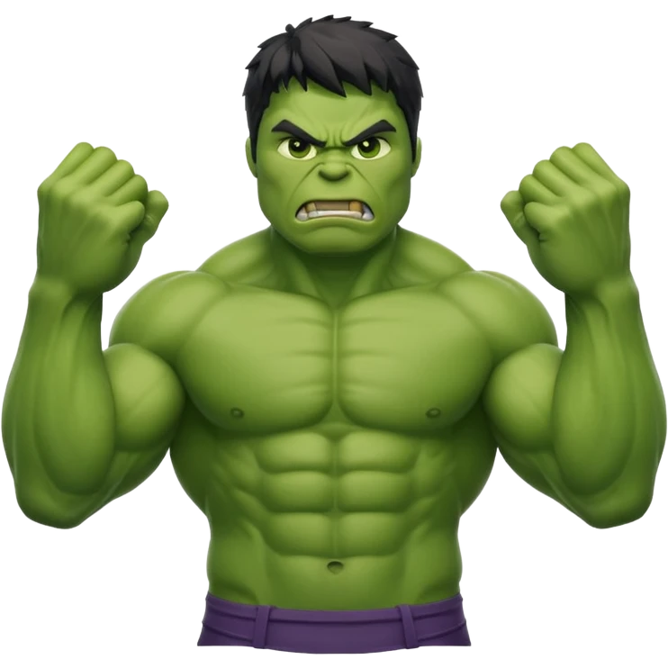 Hulk angry with hands up emoji
