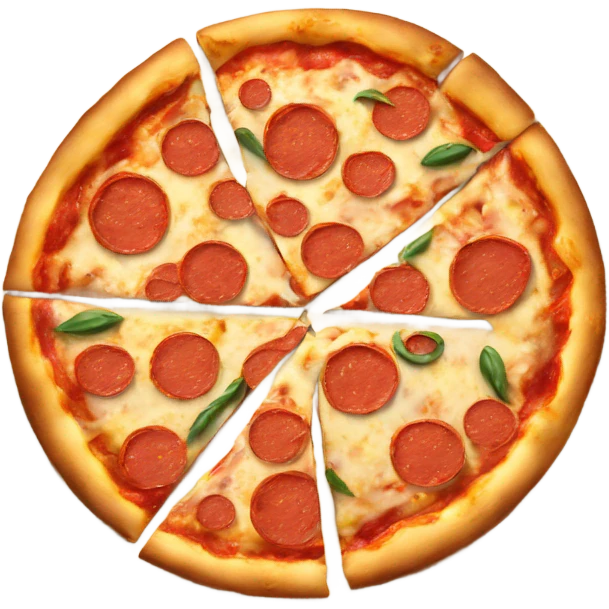 Pizza with a hun emoji