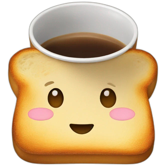 toast and coffee emoji