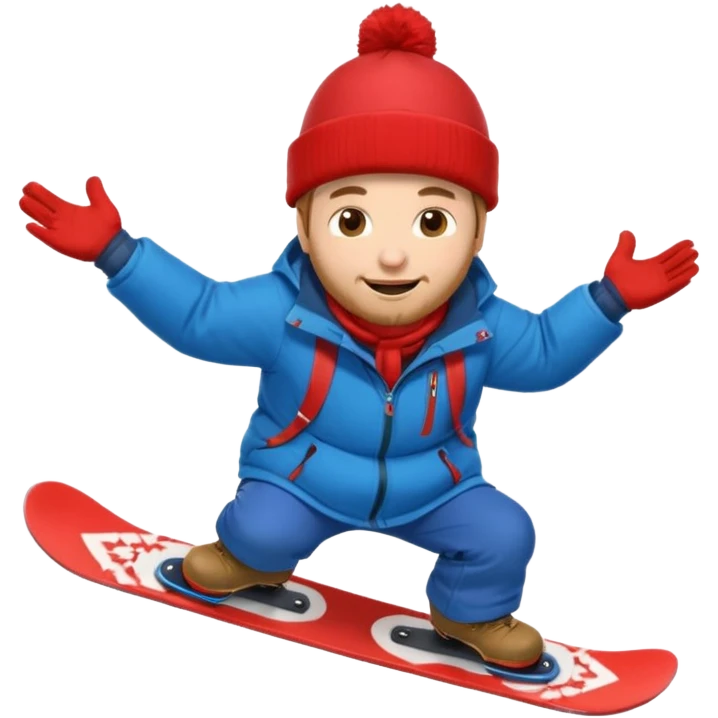 big round super harry guy snowbording down mountain haryyer emoji